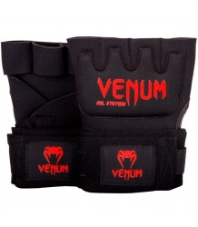 Venum Kontact Boxing Gel Handschuh Wraps Schwarz/Rot