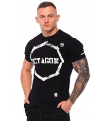 Octagon T-Shirt Logo Smash Schwarz