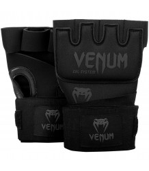 Venum Kontact Boxbandagen Gel Handschuh Wraps Schwarz/Schwarz