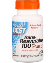 Doctor's Best Trans Resveratrol mit Resvinol 25 100mg 60 Vcaps