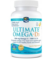 Nordic Naturals Ultimate Omega D3 1280mg Zitrone 60 Solfgels