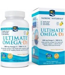 Nordic Naturals Ultimate Omega D3 1280mg Zitrone 120 Solfgels