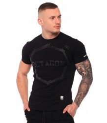 Octagon T-Shirt Logo Smash Schwarz/Schwarz