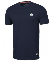 Pit Bull T Shirt Slim Fit Kleines Logo Dark Navy