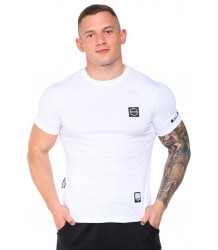 Octagon T-Shirt Kleines Logo Weiß