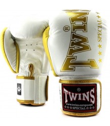 Twins Special Boxhandschuhe BGVL 3 2TA Weiß/Gold