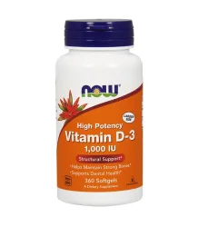 Now Foods Vitamin D-3 1000 IU 360 Weichkapseln