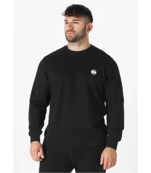 Pit Bull Sweatshirt mit Kapuze und Rundhalsausschnitt Dunkelschwarz