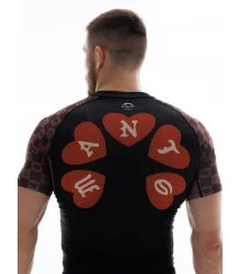 MANTO Rashguard Kurzarm Tuff Luv Schwarz