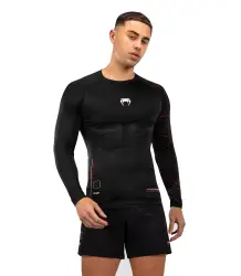 Venum Rashguard Long Sleeve Tactical XT Schwarz/Feuerrot
