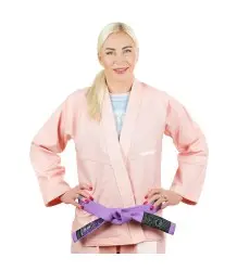 Ground Game Kimono Gi für Frauen für Bjj Jiu Jitsu Gamer Pfirsichfarben