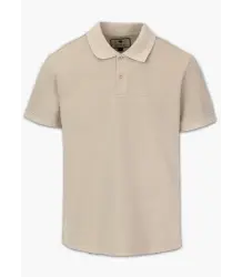 Pit Bull Polohemd Denim Washed Pique Small Logo Sand