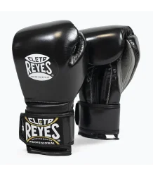 Cleto Reyes Boxhandschuhe Velcro Sparing Gloves Schwarz/Silber