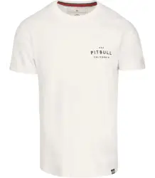 Pit Bull T-Shirt Herren-T-Shirt Washed USA CAL Off-White