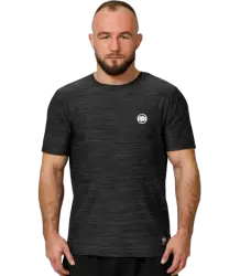 Pit Bull T-Shirt Casual Sport Small Logo Black Melange