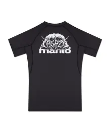 MANTO Rashguard Kurzarm TREASURE ZONE Schwarz