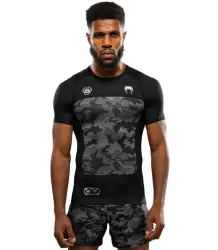 Venum x Polaris Rashguard Kurzarm Schwarz/Sturmgrau