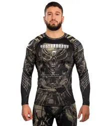 Venum Invader Rashguard Long Sleeve Langarm Black/Sand