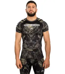Venum Invader Rashguard Short Sleeve Kurzarm Black/Sand