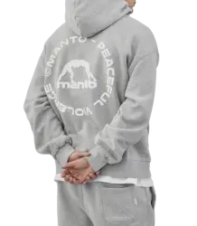 MANTO Kapuzenpullover Label 25 Oversize Melange Grey