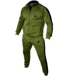 WarHouse Small Logo Trainingsanzug Set Khaki/Schwarz