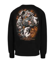 Pit Bull Sweatshirt ohne Kapuze Crewneck Tattoo