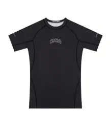 MANTO Rashguard Kurzarm Varsity Black