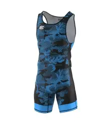 Extreme Hobby Havoc Kids Blue Wrestling-Trikot