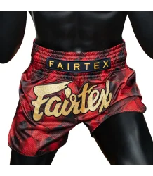Fairtex Thai-Shorts Muay Thai BS1919 Rot/Schwarz