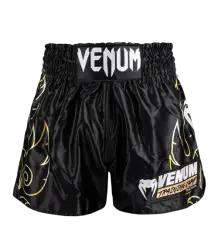 Venum Muay Thai Shorts VTC FLAMES Schwarz/Gold