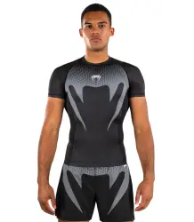 Venum Rashguard Kurzarm Short Sleeve No Gi Schwarz/Grau