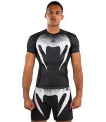 Venum Rashguard Kurzarm Short Sleeve No Gi Schwarz/Weiß