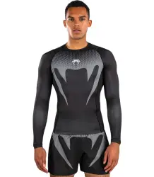 Venum Rashguard Langarm Long Sleeve No Gi Schwarz/Grau