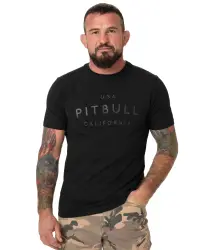 Pit Bull T-Shirt Slim Fit USA Cal Black