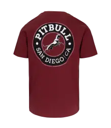 Pit Bull T-Shirt San Diego Ca Burgundy