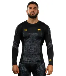 Venum x Chimaev Rashguard Langarm Long Sleeve Wild Borz Schwarz/Grau