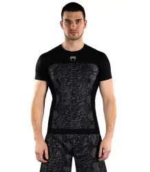 Venum Rashguard Kurzarm Short Sleeve G-Fit Scales Schwarz/Grau