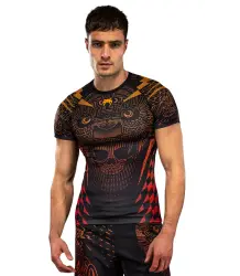 Venum Rashguard Kurzarm Short Sleeve Quetzal Fury Black/Fury Red