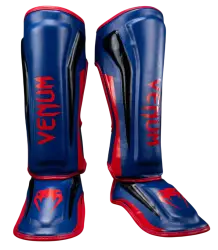 Venum Schienbeinschoner Shin Guards Elite Dark Blue/Red