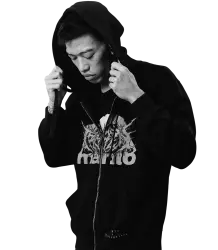 MANTO Kapuzenjacke mit Reißverschluss TREASURE ZONE Black