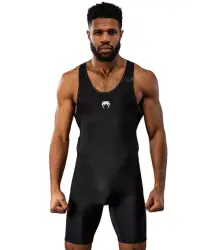 Venum Challenger Herren-Ringer-Singlet, schwarz