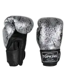 Top King Muay-Thai-Boxhandschuhe „Super Star Snake“ in Silber