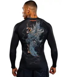 Venum Rashguard mit langen Ärmeln „Thunder Dragon“ Schwarz/Grau/Kupfer