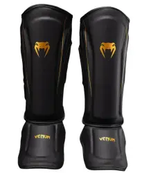 Venum Schienbeinschoner „Shin Guards Streamline“ Schwarz/Gold