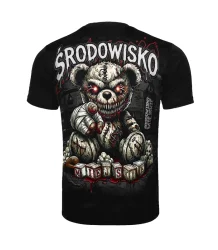 Środowisko Miejskie Funktions-Sport-Mesh-T-Shirt „Zombie Bear“ Schwarz