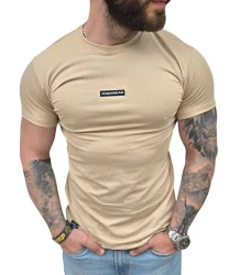 FURIA T-Shirt Herren-T-Shirt mit Logo, beige