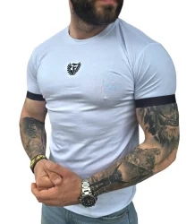 FURIA T-Shirt Herren-T-Shirt mit Logo und weißem Streifen