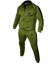 WarHouse Sportanzug mit kleinem Logo, Set in Khaki und Schwarz