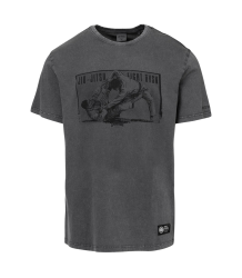 Pit Bull T-Shirt, gewaschen, Jiu-Jitsu Fight DVSN Graphite