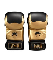 Venum MMA-Sparringshandschuhe aus Leder „Leather Attack 2.0“ Schwarz/Gold